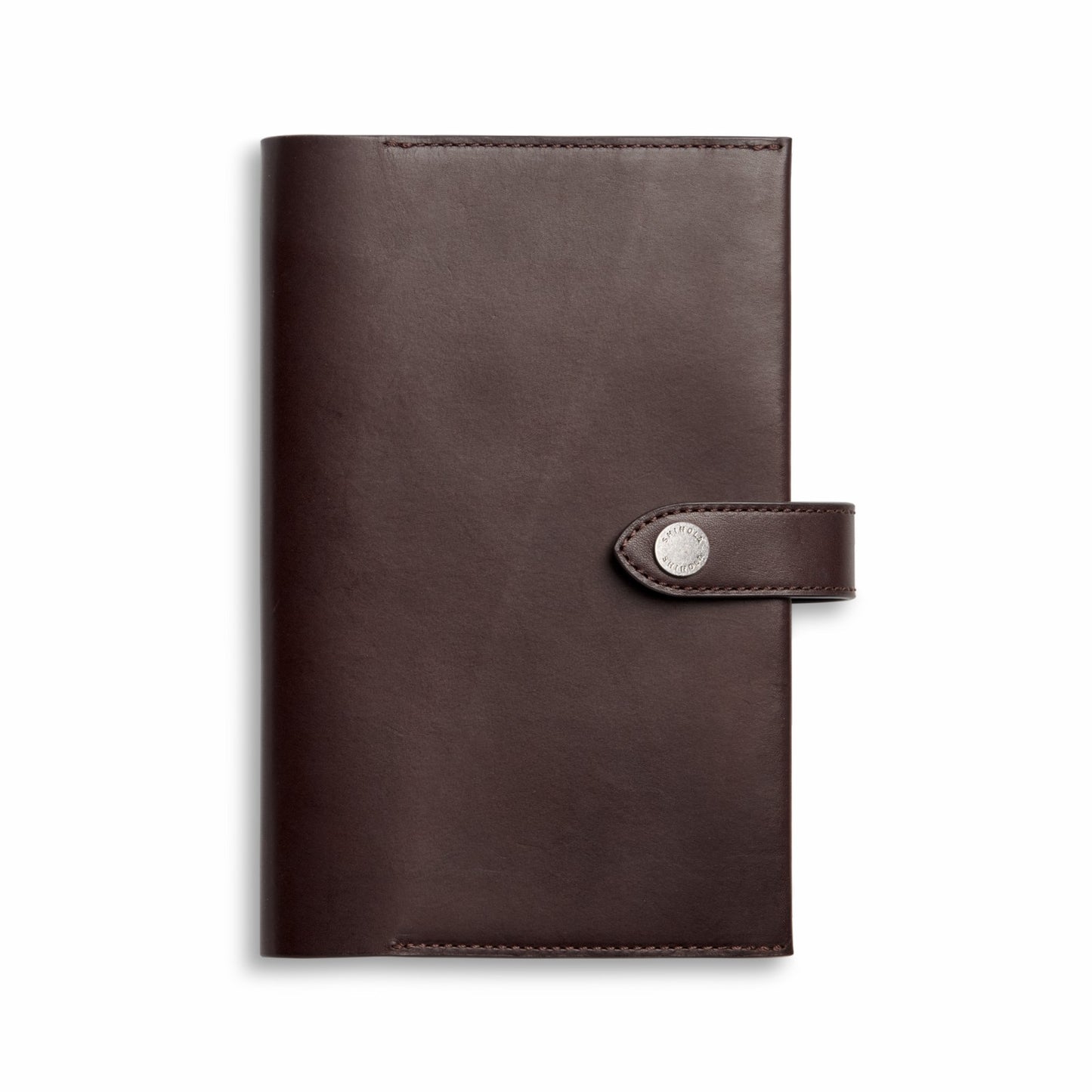 Shinola Medium Snap Journal Cover - Dark Brown Vachetta