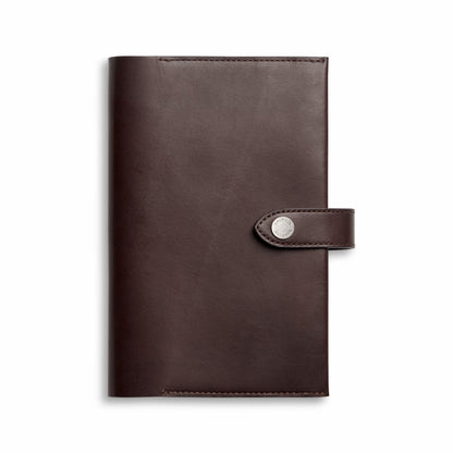 Shinola Medium Snap Journal Cover - Dark Brown Vachetta