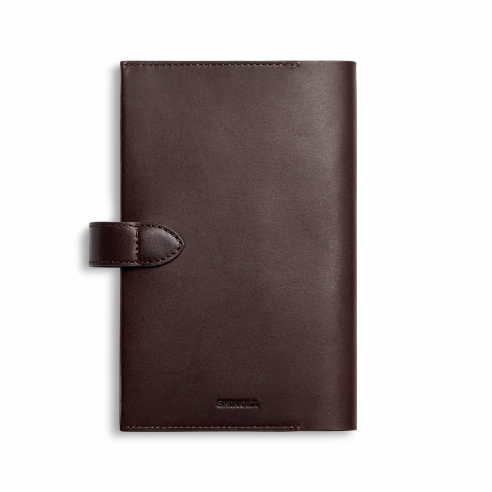 Shinola Medium Snap Journal Cover - Dark Brown Vachetta