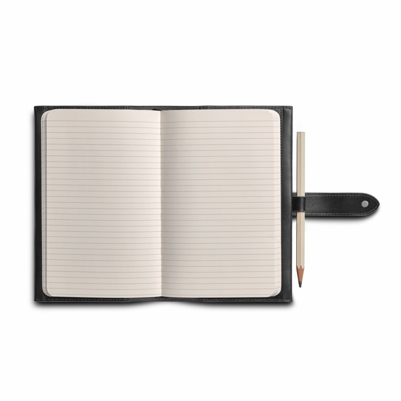 Shinola Medium Snap Journal Cover - Black Vachetta
