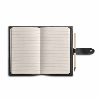 Shinola Medium Snap Journal Cover - Black Vachetta