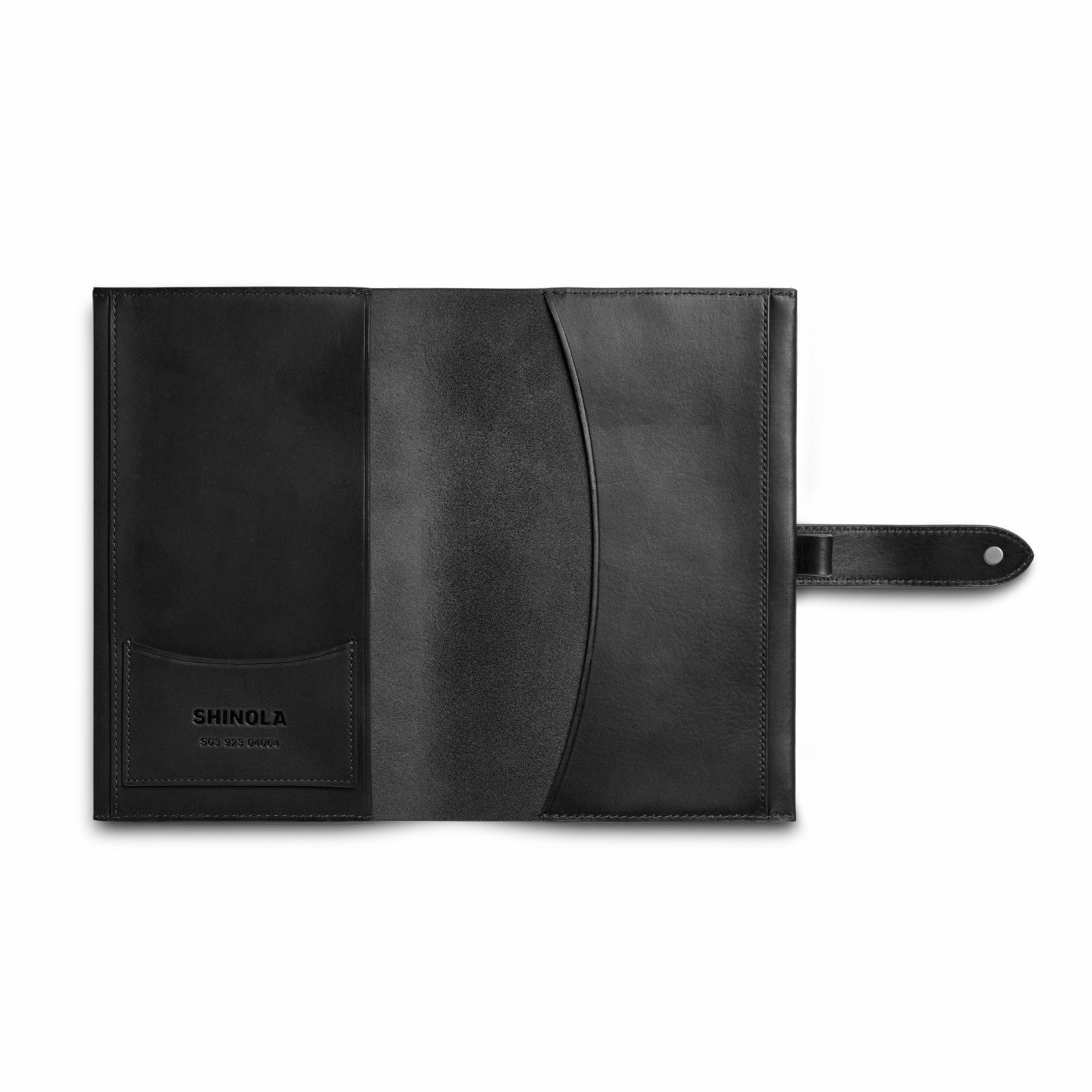 Shinola Medium Snap Journal Cover - Black Vachetta
