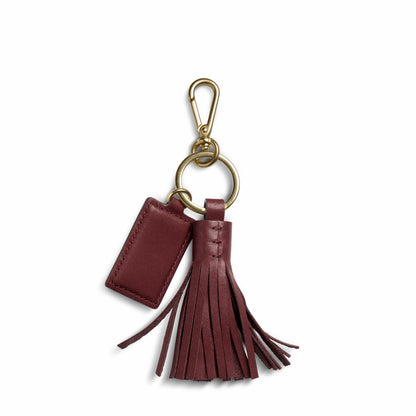 Shinola Leather Tassel Keychain - Merlot