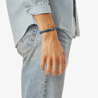 Shinola 8mm Beaded Lapis Bracelet | Shinola