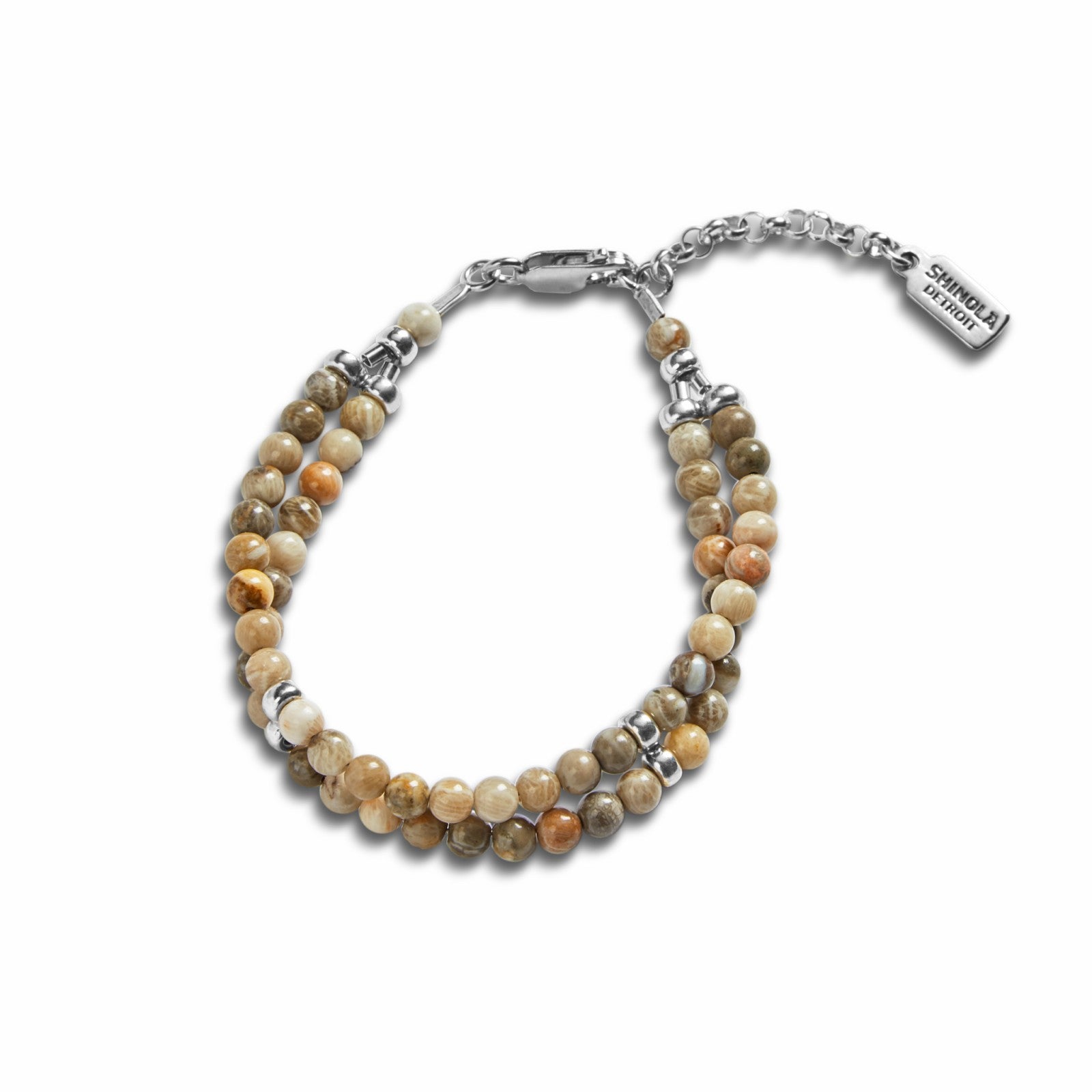 Shinola Double Row Petoskey Beaded Bracelet | Shinola