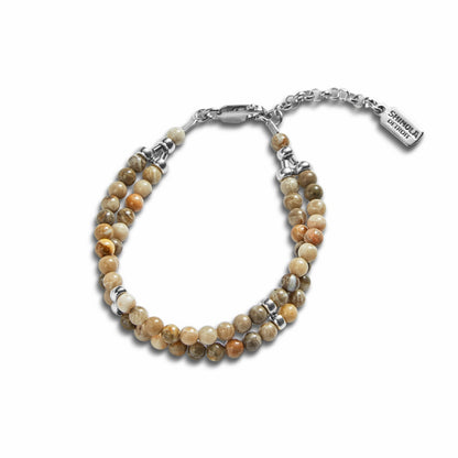 Shinola Double Row Petoskey Beaded Bracelet | Shinola