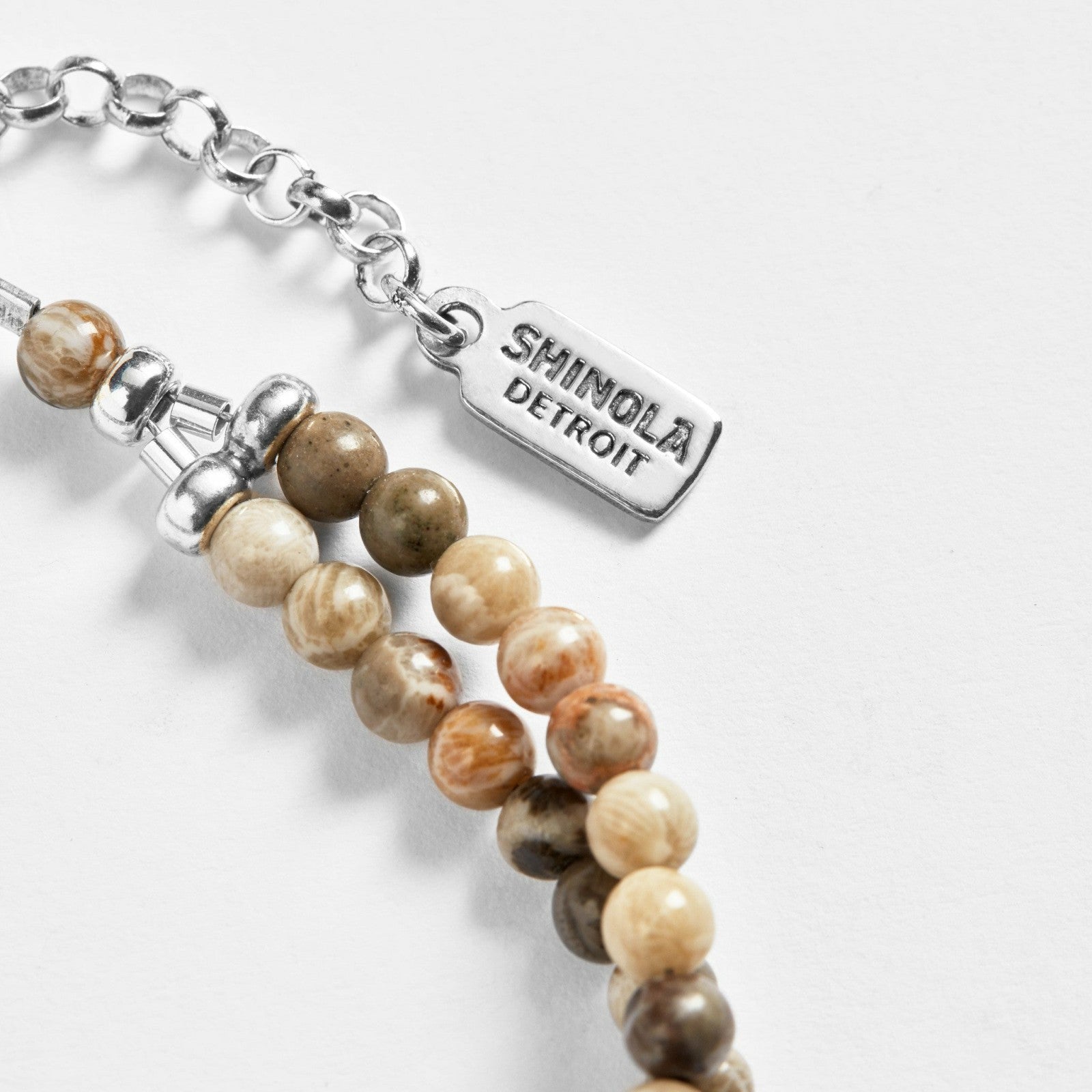 Shinola Double Row Petoskey Beaded Bracelet | Shinola