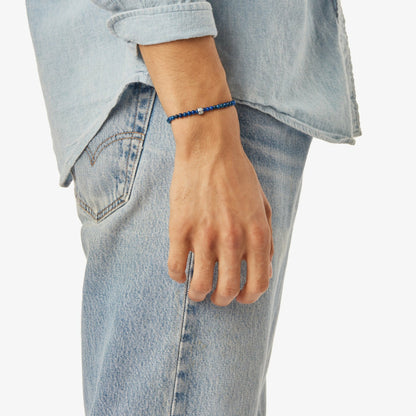 Shinola 4mm Beaded Lapis Bracelet | Shinola