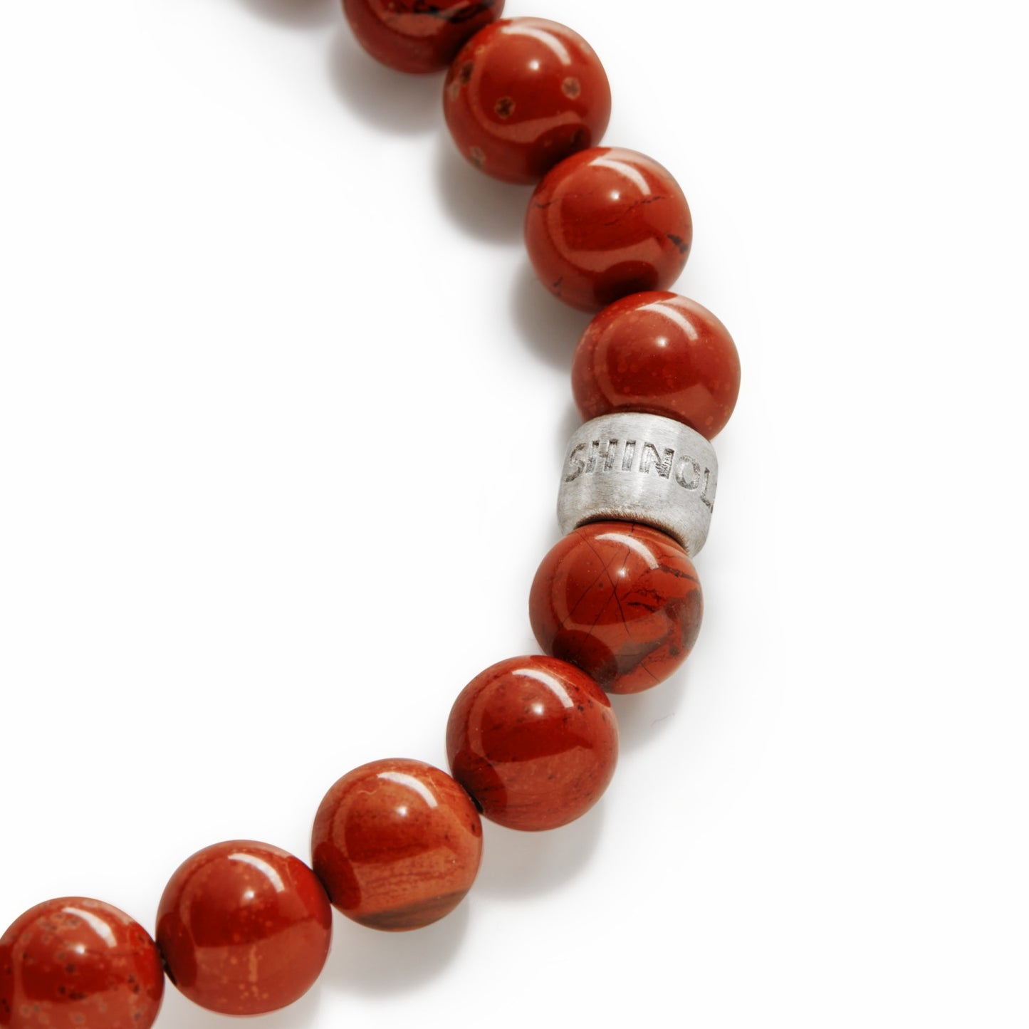 Shinola 6mm Beaded Red Jasper Bracelet | Shinola