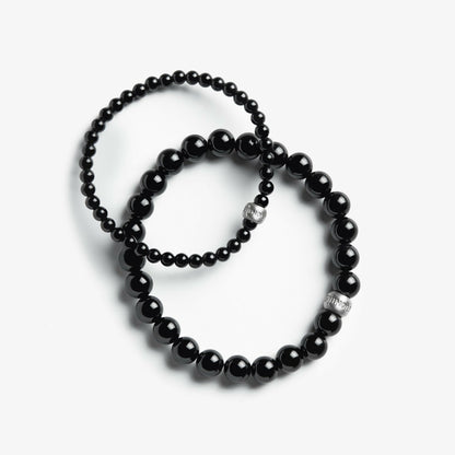 Shinola 4mm Beaded Onyx Bracelet | Shinola