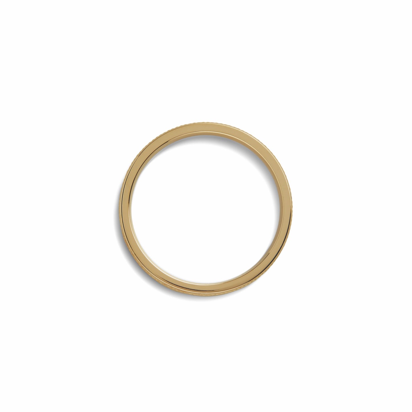 Shinola 4mm Diagonal Textured Yellow Gold Band