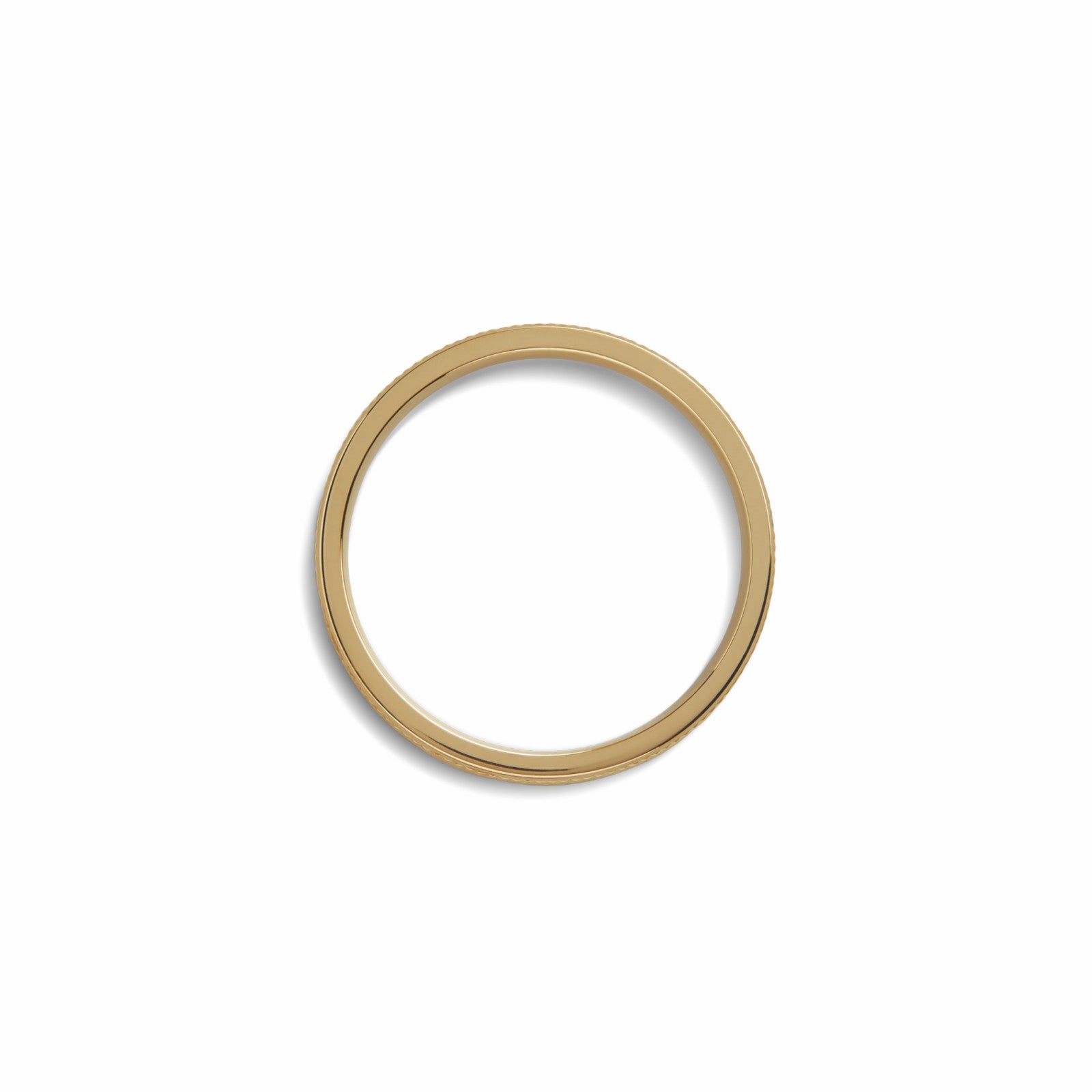 Shinola 4mm Diagonal Textured Yellow Gold Band