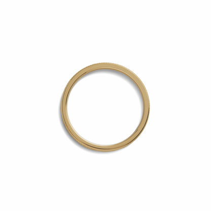 Shinola 4mm Diagonal Textured Yellow Gold Band