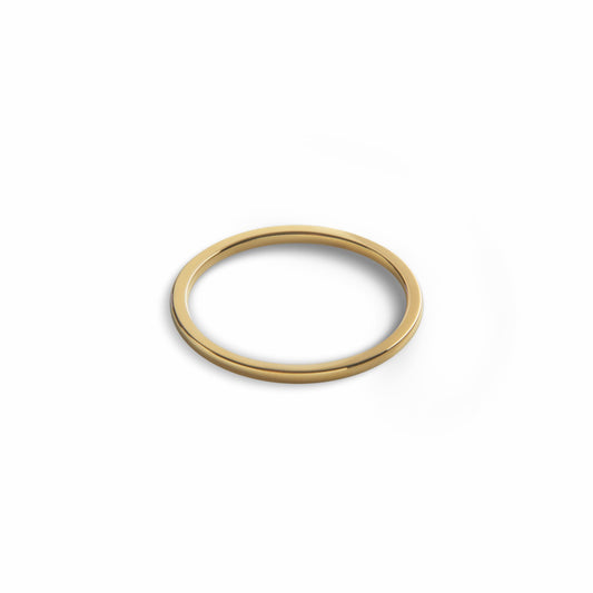 Shinola 1mm Round Yellow Gold Band