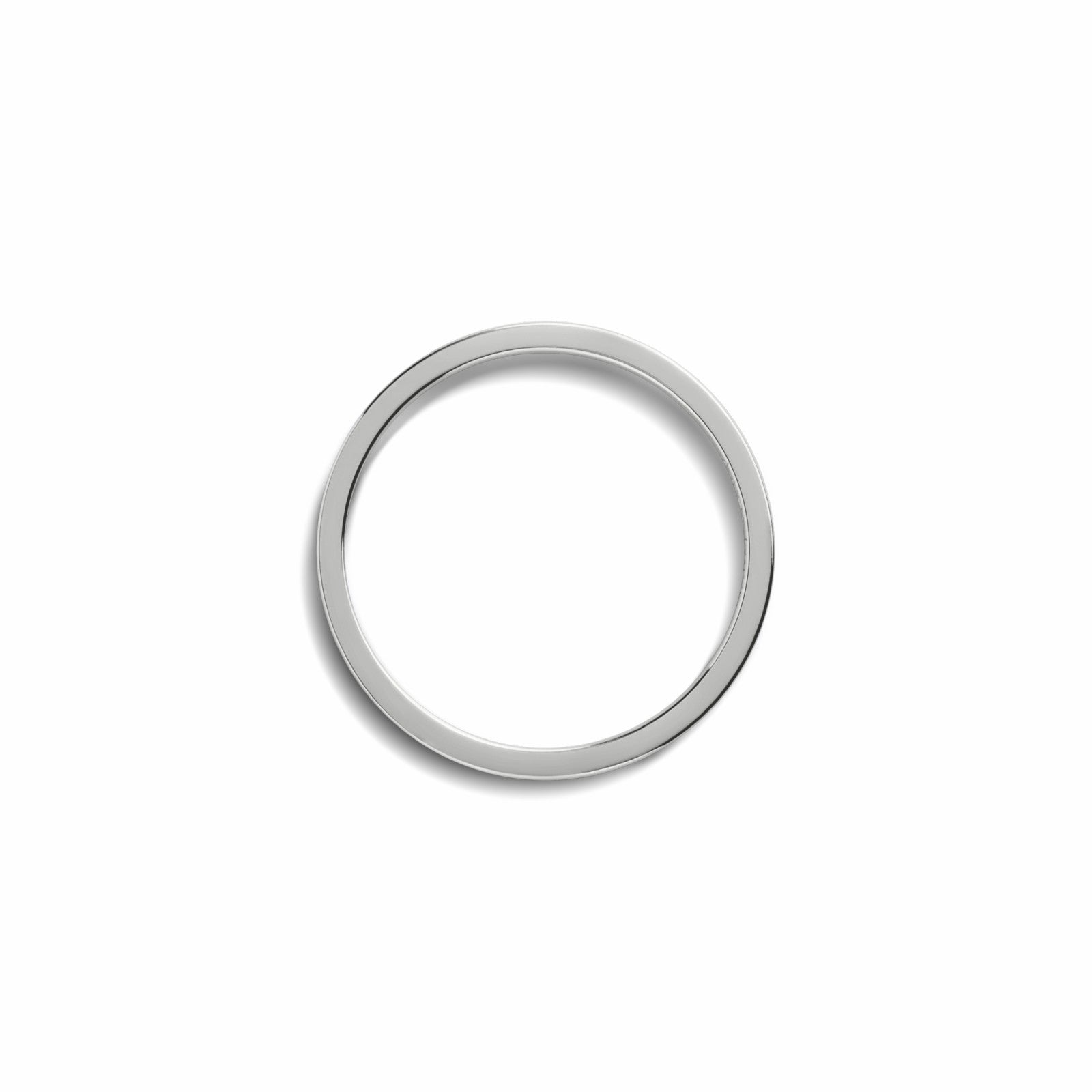 Shinola 1mm Round White Gold Band
