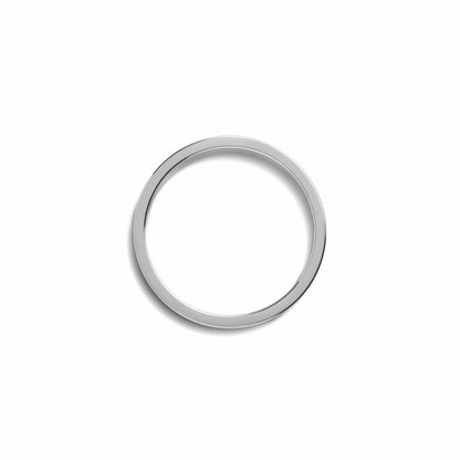 Shinola 1mm Round White Gold Band