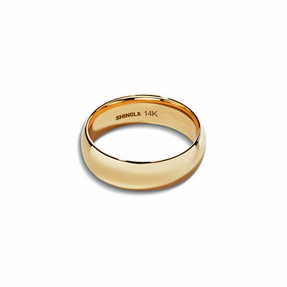 Shinola 6mm Round Yellow Gold Band