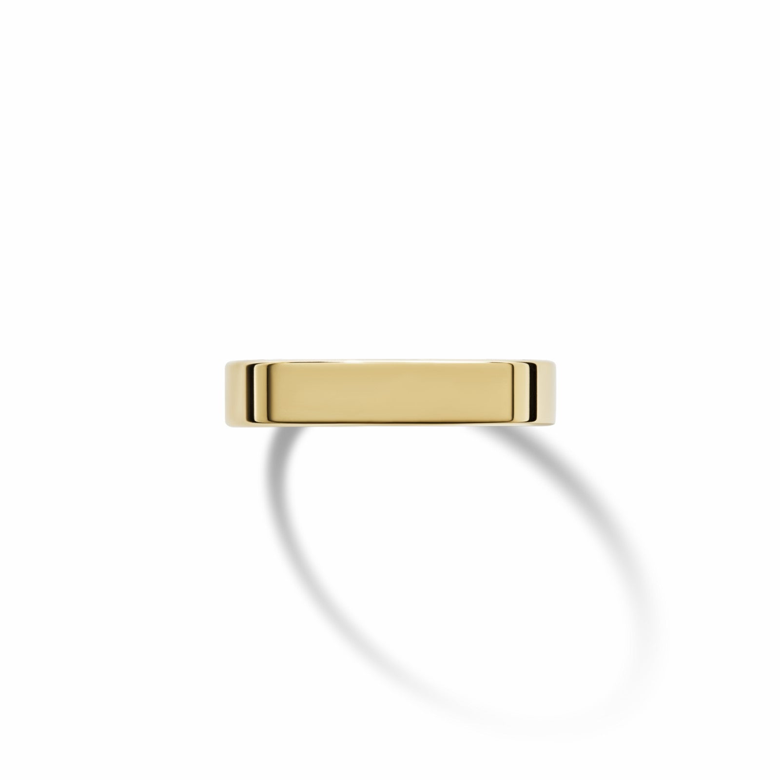 Shinola 4mm Round Yellow Gold Band