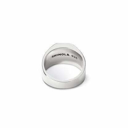 Shinola Octagonal Inlay Signet Ring Petoskey