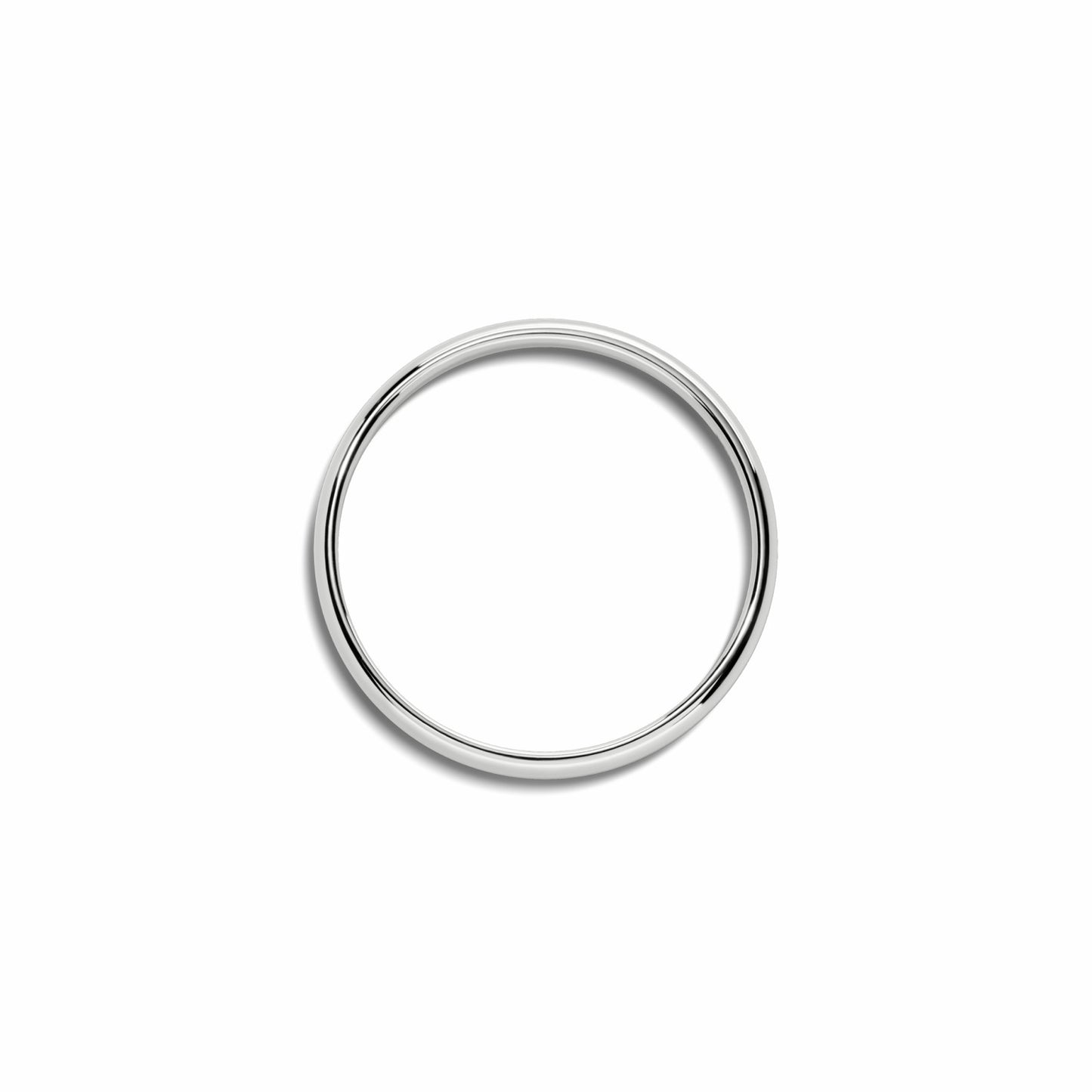 Shinola 2mm Round White Gold Band