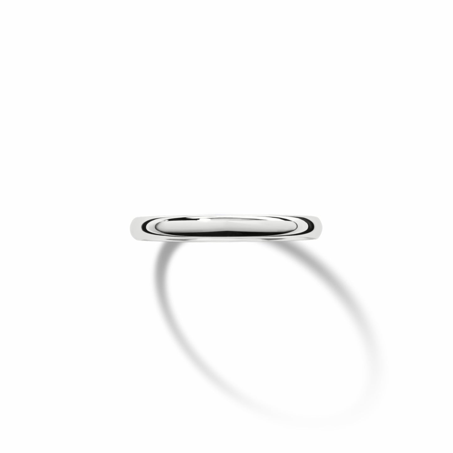 Shinola 2mm Round White Gold Band