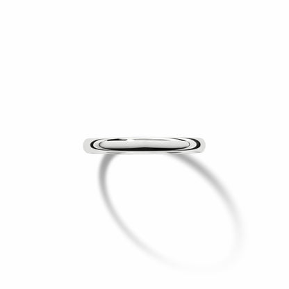Shinola 2mm Round White Gold Band
