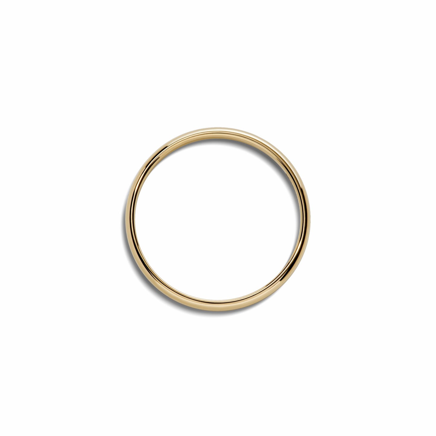 Shinola 2mm Round Yellow Gold Band