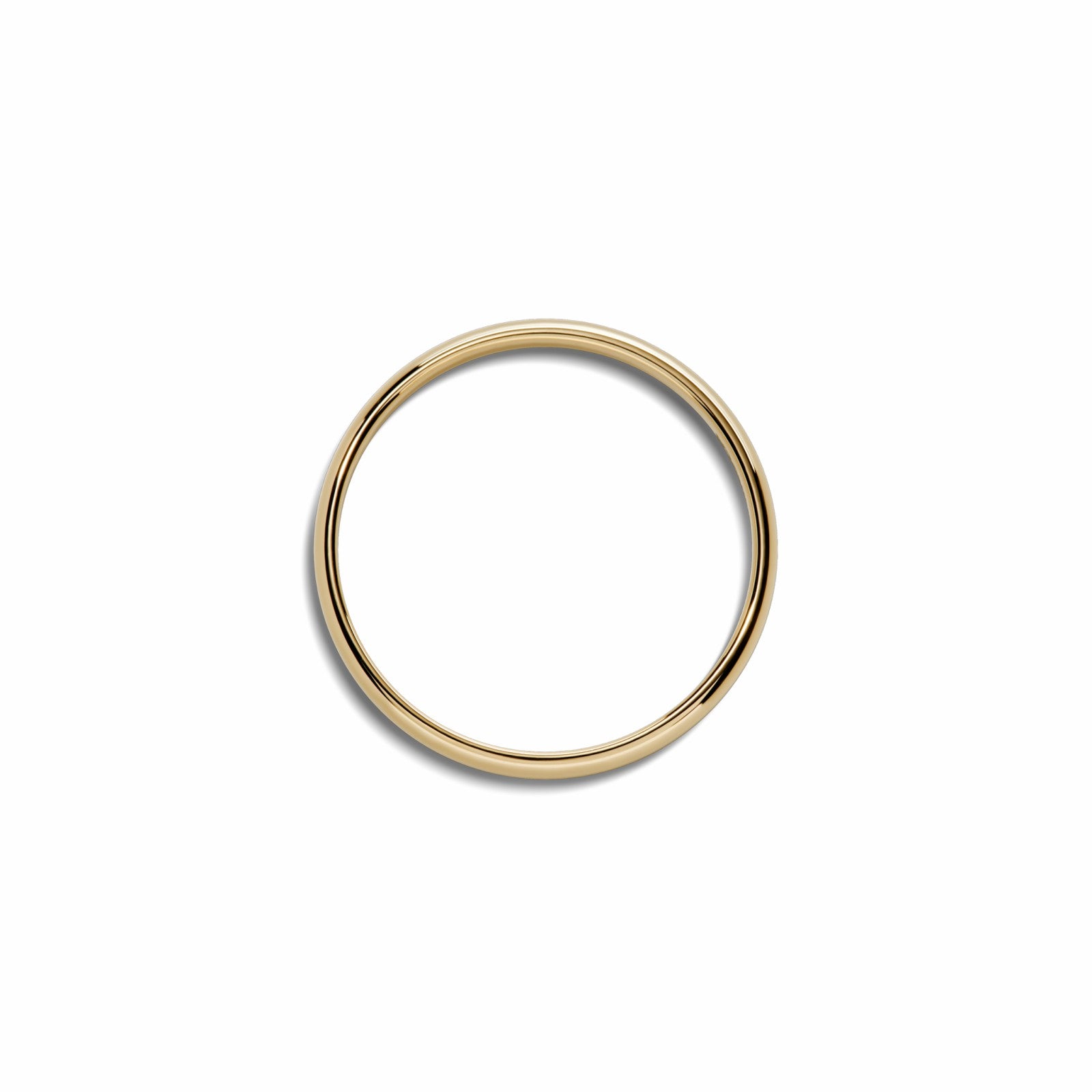Shinola 2mm Round Yellow Gold Band