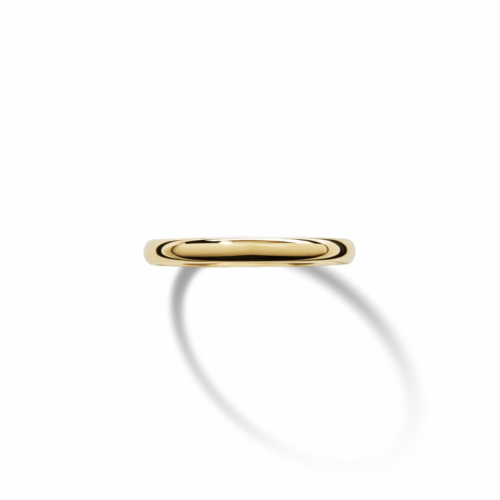 Shinola 2mm Round Yellow Gold Band