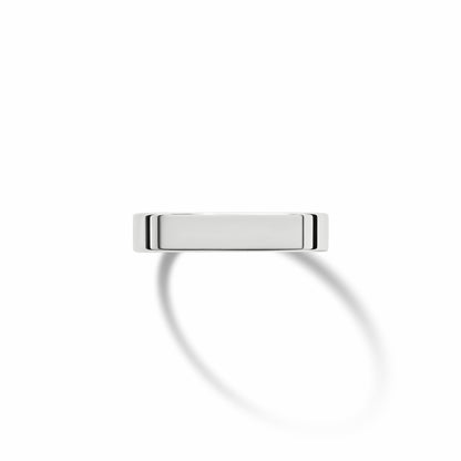 Shinola 4mm Flat White Gold Band