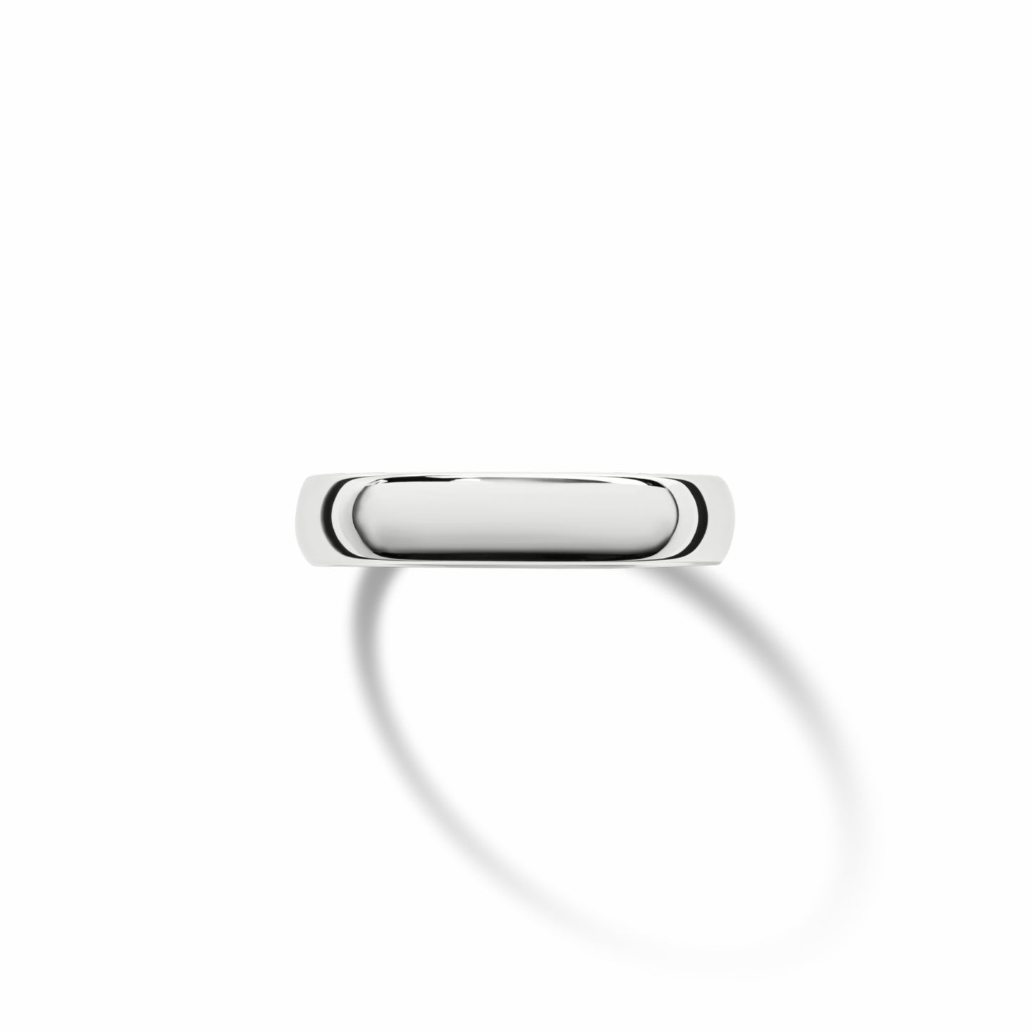 Shinola 4mm Round White Gold Band