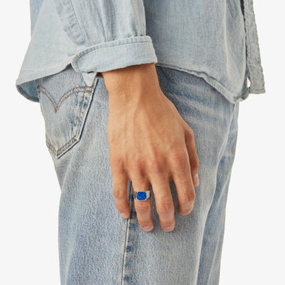 Shinola Octagonal Lapis Signet Ring | Shinola