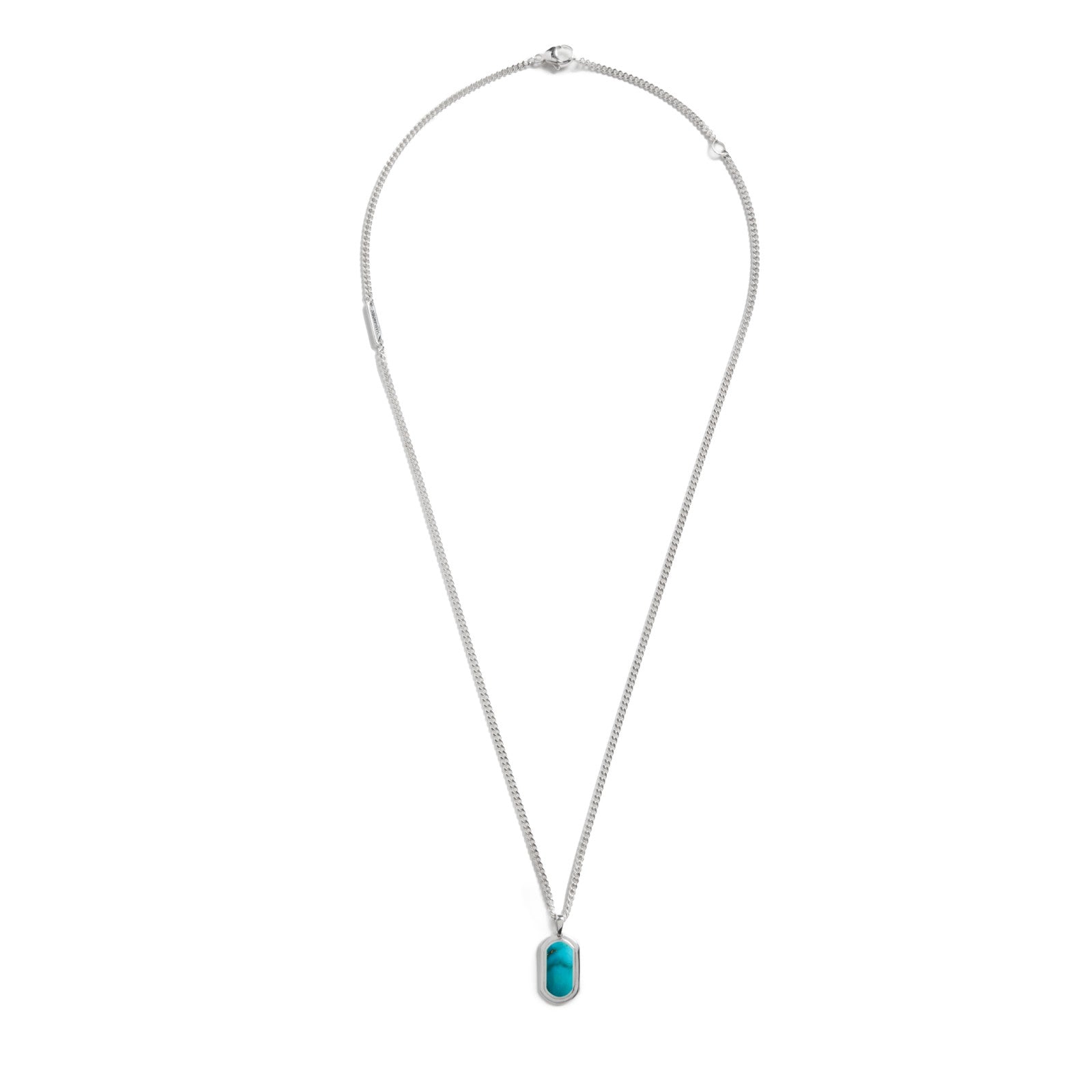Shinola 21mm Turquoise Inlay Tag Necklace
