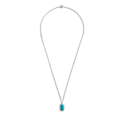 Shinola 21mm Turquoise Inlay Tag Necklace