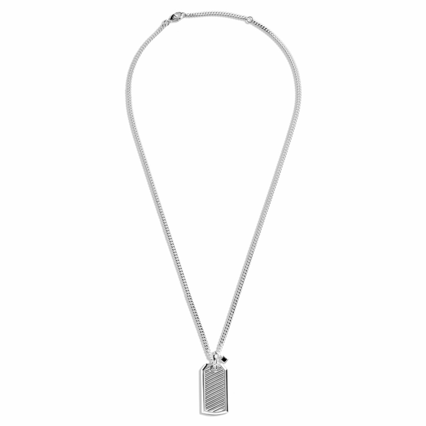 Shinola Ribbed Tag Necklace