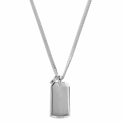 Shinola Ribbed Tag Necklace