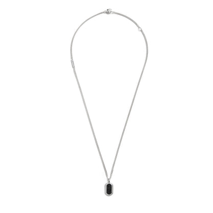 Shinola 21mm Black Diamond Pave Tag Necklace