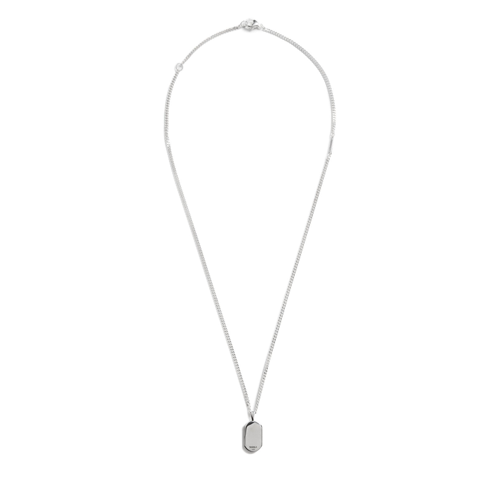 Shinola 21mm Black Diamond Pave Tag Necklace