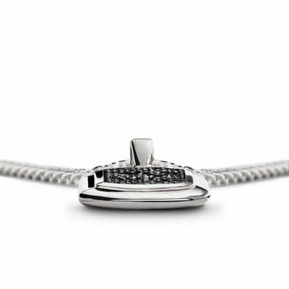 Shinola 21mm Black Diamond Pave Tag Necklace
