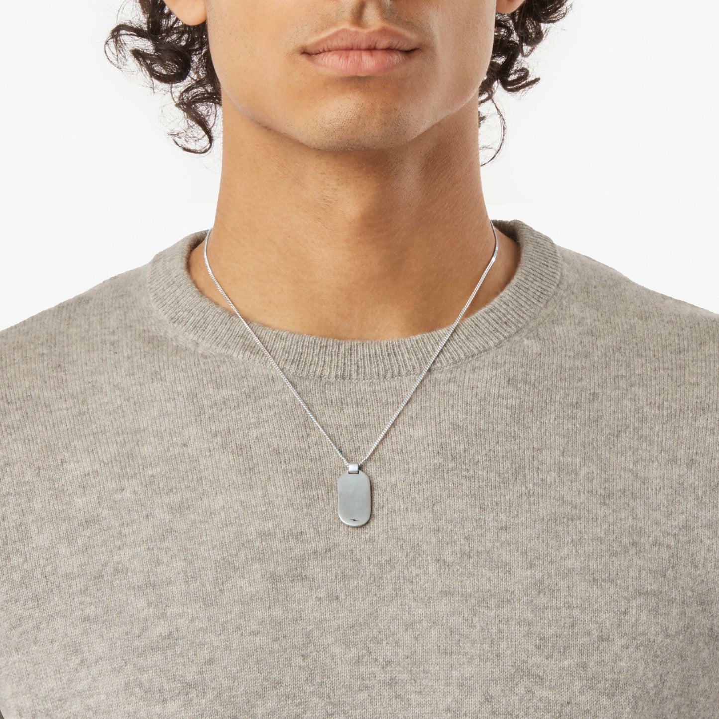 Shinola Tag Curb Chain Necklace | Shinola
