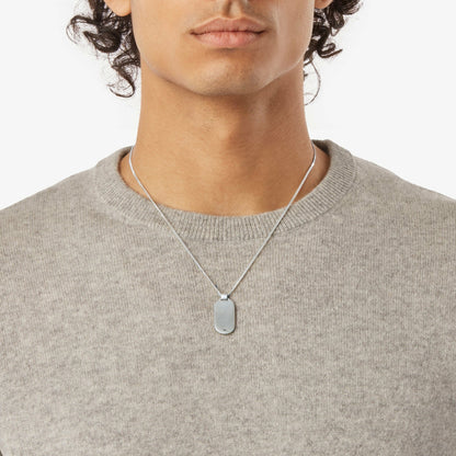 Shinola Tag Curb Chain Necklace | Shinola
