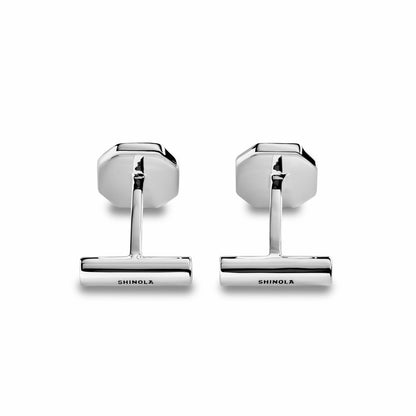 Shinola Octagonal Onyx Inlay Cufflinks
