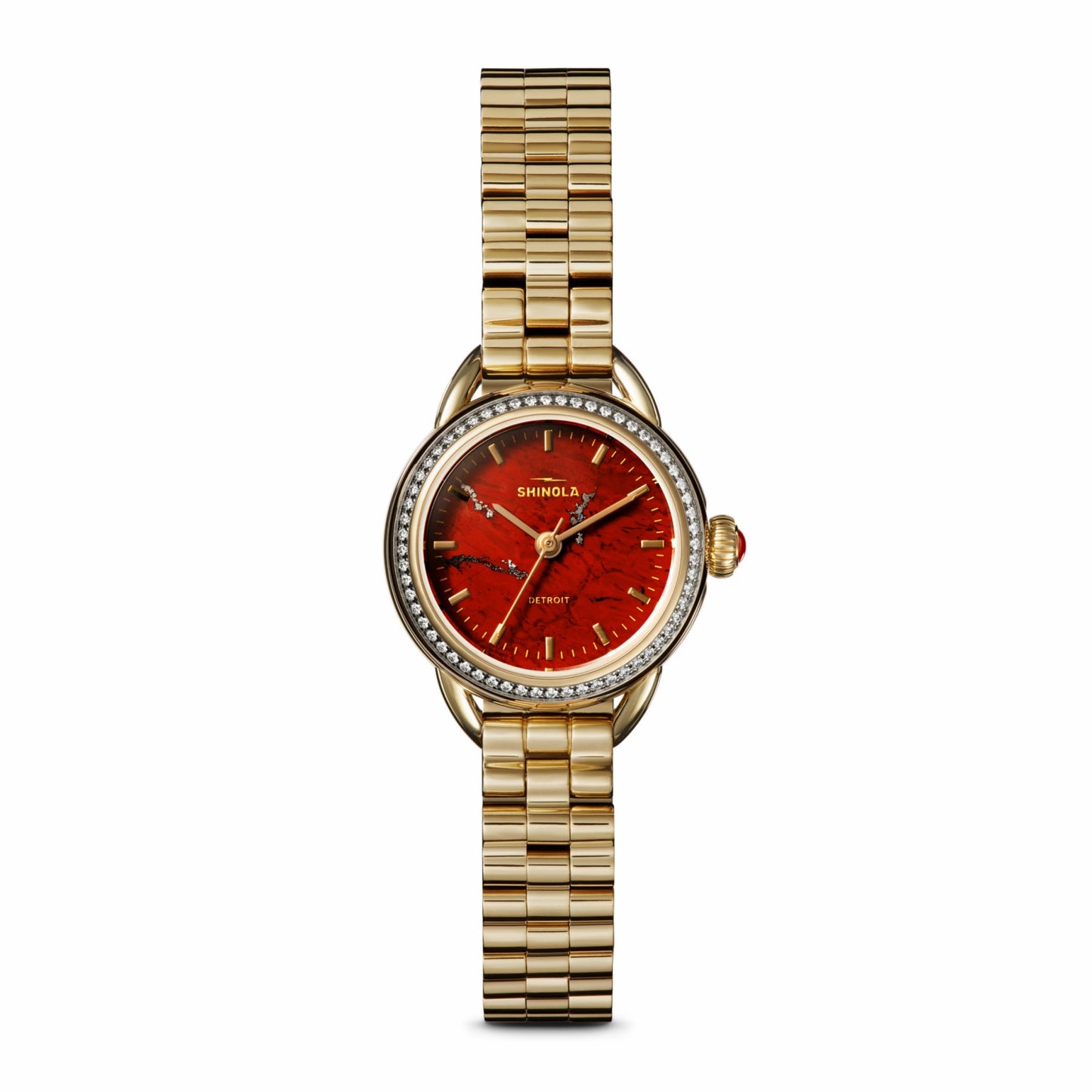Shinola Gilda Radner Runabout Watch - Red Jasper