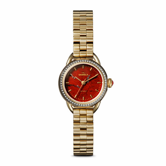 Shinola Gilda Radner Runabout Watch - Red Jasper