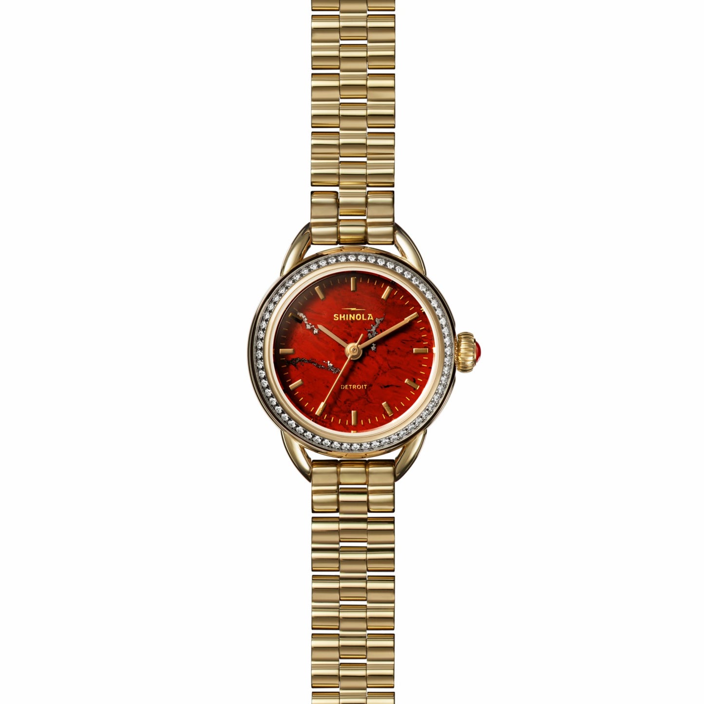 Shinola Gilda Radner Runabout Watch - Red Jasper