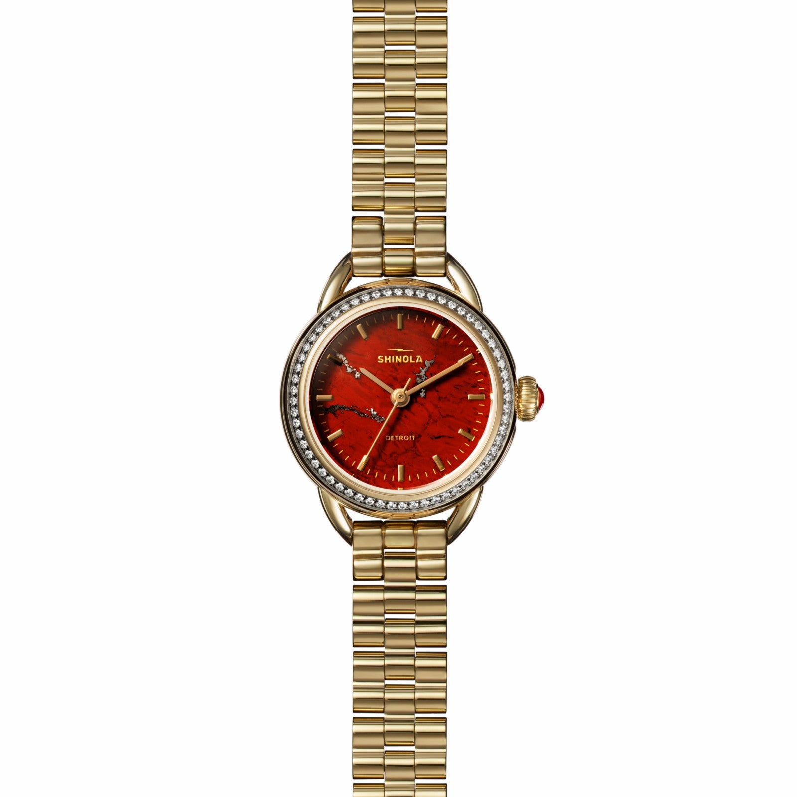 Shinola Gilda Radner Runabout Watch - Red Jasper