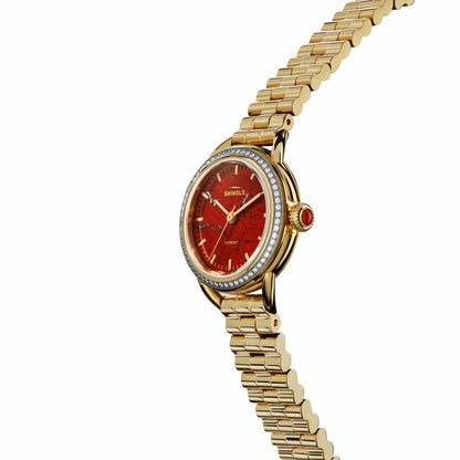 Shinola Gilda Radner Runabout Watch - Red Jasper