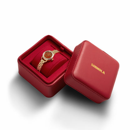 Shinola Gilda Radner Runabout Watch - Red Jasper