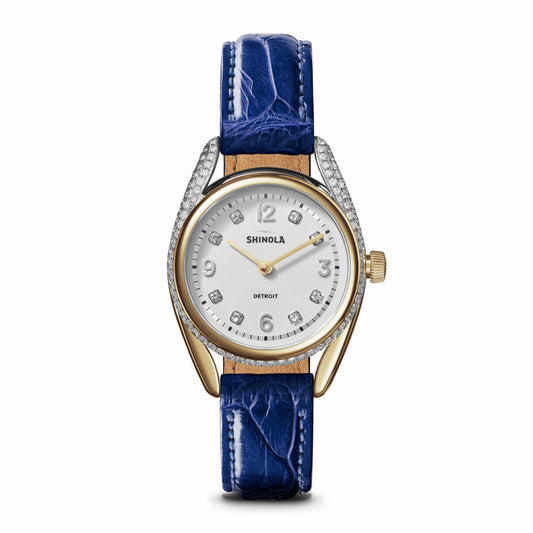 Shinola Diamond Derby Watch - Sapphire Alligator Strap