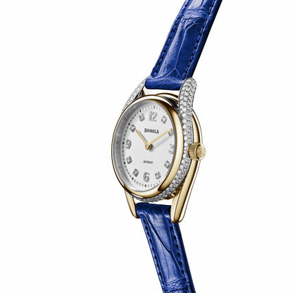 Shinola Diamond Derby Watch - Sapphire Alligator Strap